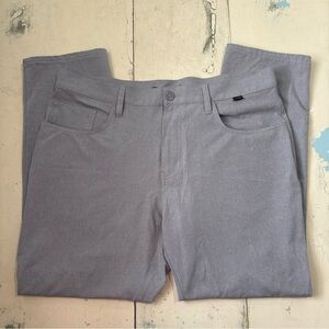 Travis Mathew Men's Light Gray Straight Leg Chinos